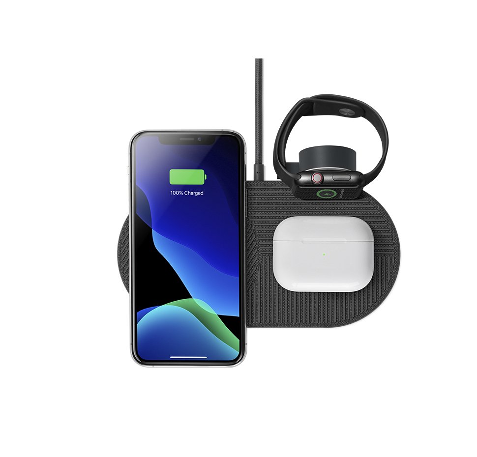 Drop XL Wireless Charger with Fabric for 2 Devices& Watch, 2M