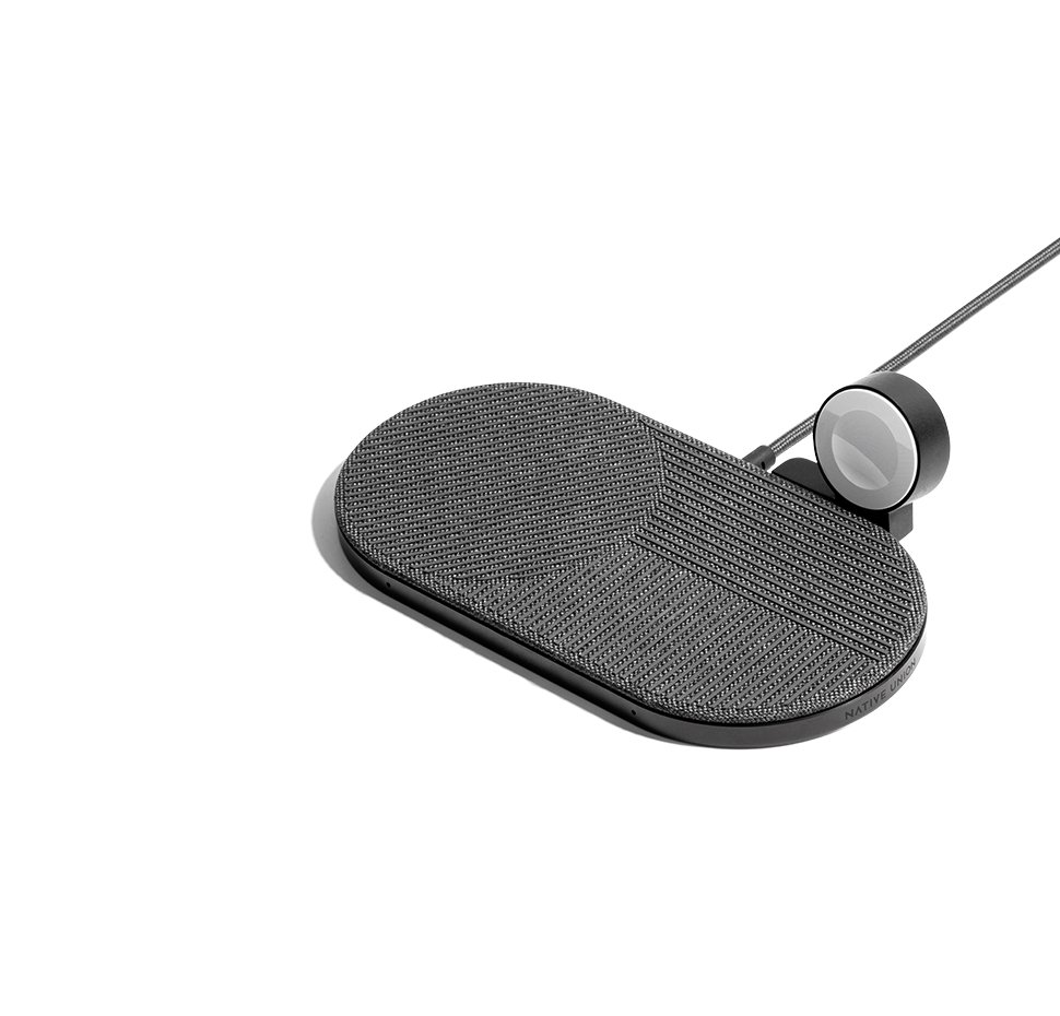 Drop XL Wireless Charger with Fabric for 2 Devices& Watch, 2M